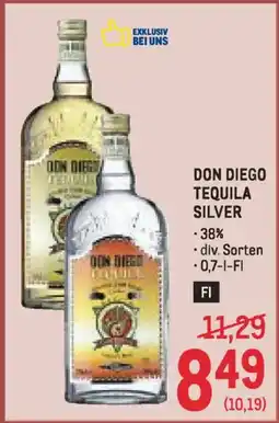 Metro Don diego tequila silver Angebot