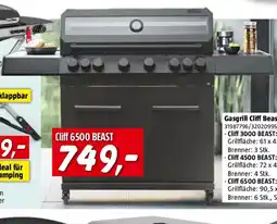 Bauhaus Kingstone KMS Gasgrill Cliff 6500 Beast Black Edition Angebot