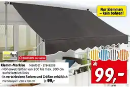 Bauhaus Sunfun Klemmmarkise Angebot