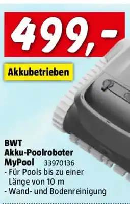 Bauhaus BWT Poolroboter MyPool Angebot