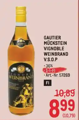 Metro Gautier mückstein vignoble weinbrand v.s.o.p Angebot