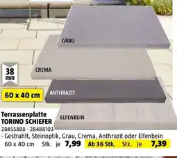 Bauhaus Seesteiner Terrassenplatte Torino Angebot