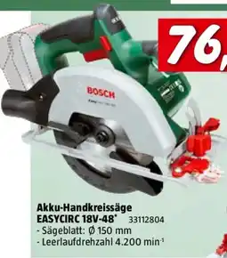 Bauhaus Bosch Power for All 18V Akku-Handkreissäge EasyCirc 18V-48 Angebot