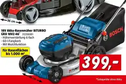 Bauhaus Bosch Professional AMPShare 18V Akku-Rasenmäher BITURBO GRA 18V2-46 Angebot
