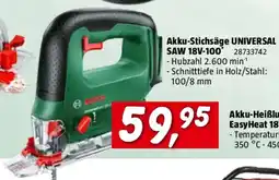 Bauhaus Bosch Power for All 18V Akku-Stichsäge UniversalSaw 18V-100 Angebot