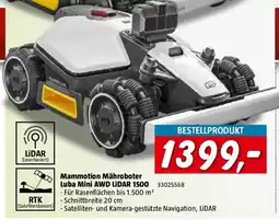 Bauhaus Mammotion Mähroboter Luba Mini AWD LiDAR 1500 Angebot