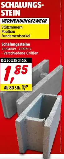 Bauhaus Seesteiner Schalungsstein Angebot