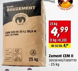 Bauhaus Zement CEM II/B-L 32,5 R Angebot