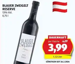 Hofer Blauer Zweigelt Reserve Angebot