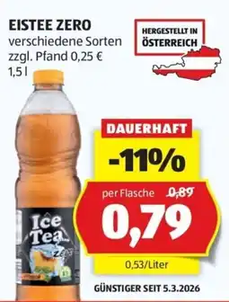 Hofer Eistee Zero Angebot