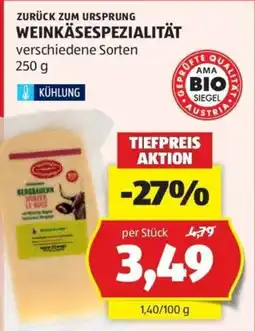 Hofer Zurück zum ursprung bio-weinkäsespezialitäten Angebot
