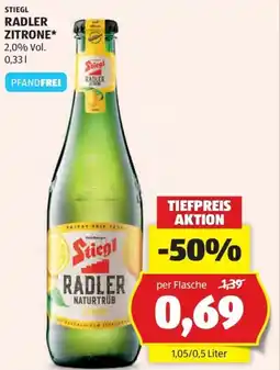 Hofer Stiegl radler zitrone Angebot