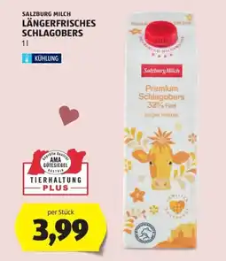 Hofer Salzburg milch längerfrisches schlagobers Angebot
