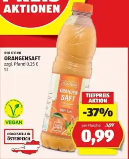 Hofer Rio d'Oro Orangensaft Angebot