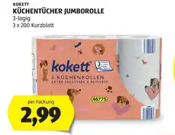 Hofer Kokett Küchentücher Jumborolle Angebot