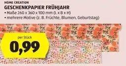 Hofer Home Creation Geschenkpapier Frühjahr Angebot