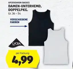 Hofer Up 2 fashion damen-unterhemd doppelpkg. Angebot