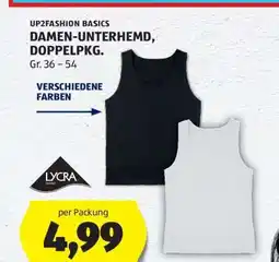 Hofer UP2FASHION BASICS DAMEN-UNTERHEMD, DOPPELPKG Angebot