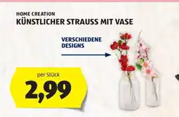 Hofer KÜNSTLICHER STRAUSS MIT VASE Angebot