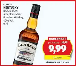 Hofer CLARKE'S KENTUCKY BOURBON Angebot