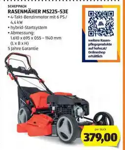 Hofer SCHEPPACH RASENMÄHER MS225-53E Angebot