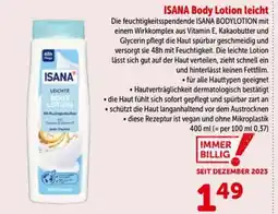 Interspar ISANA Body Lotion leicht Angebot