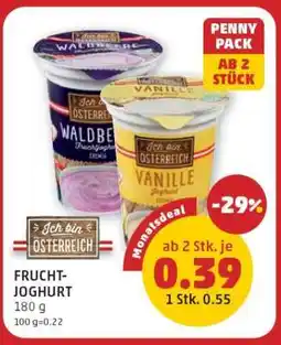 PENNY Ich bin Österreich Fruchtjoghurt Angebot