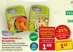 Interspar SPAR Veggie Vegane Aufstriche oder Bio-Aufstriche Angebot
