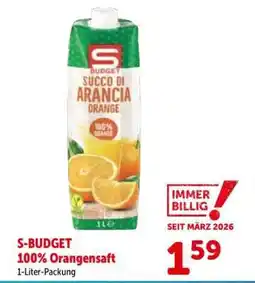 Interspar S-BUDGET 100% Orangensaft Angebot