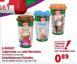 Interspar S-BUDGET Cappuccino oder Latte Macchiato Angebot