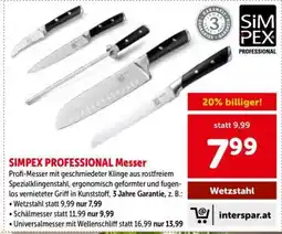 Interspar SIMPEX PROFESSIONAL Messer Angebot