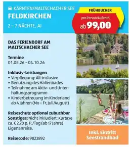 Hofer Hofer-Reisen Maltschacher See-Feldkirchen-Kärnten Angebot