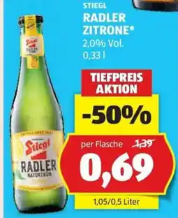 Hofer Stiegl radler zitrone Angebot