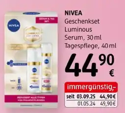 dm Nivea geschenkset luminous Serum Angebot
