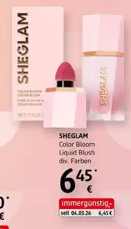dm Sheglam color bloom liquid blush Angebot