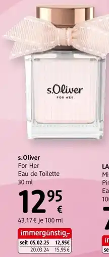 dm S.oliver for her eau de toilette Angebot