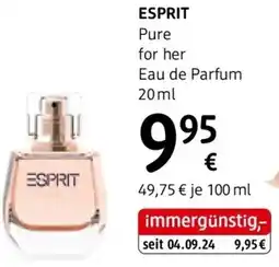 dm Esprit pure for her eau de parfum Angebot