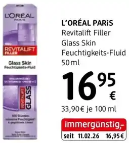 dm L'oreal paris revitalift filler glass skin feuchtigkeits-fluid Angebot