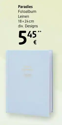 dm Paradies Fotoalbum Leinen Angebot