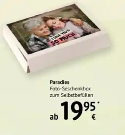 dm Paradies foto-geschenkbox zum selbstbefüllen Angebot