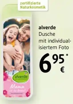 dm Alverde dusche mit individual- isiertem foto Angebot