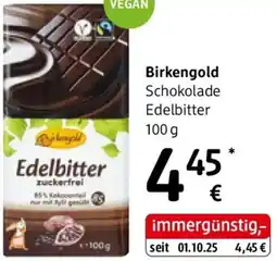 dm Birkengold Schokolade Edelbitter Angebot