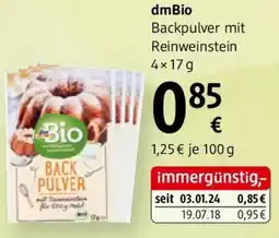 dm Bio Backpulver mit Reinweinstein Angebot