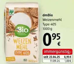 dm dmBio Weizenmehl Type 405 Angebot