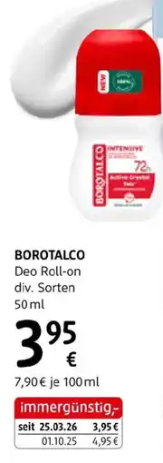 dm Borotalco deo roll-on div. sorten Angebot
