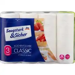 dm Classic Küchentücher 3-lagig 4 × 64 Bl. dm Angebot