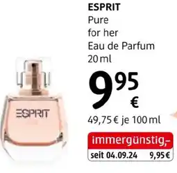 dm Esprit pure eau de parfum Angebot