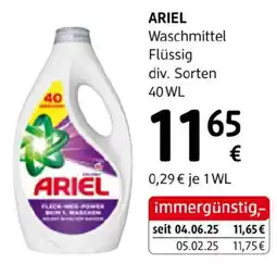 dm Ariel waschmittel flüssig Angebot