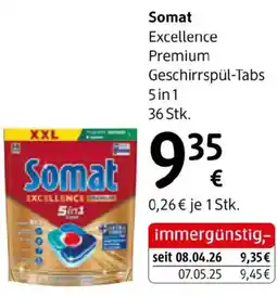 dm Somat excellence premium geschirrspül-tabs 5in1 Angebot