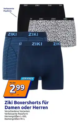 Action Ziki boxershorts für damen oder herren Angebot